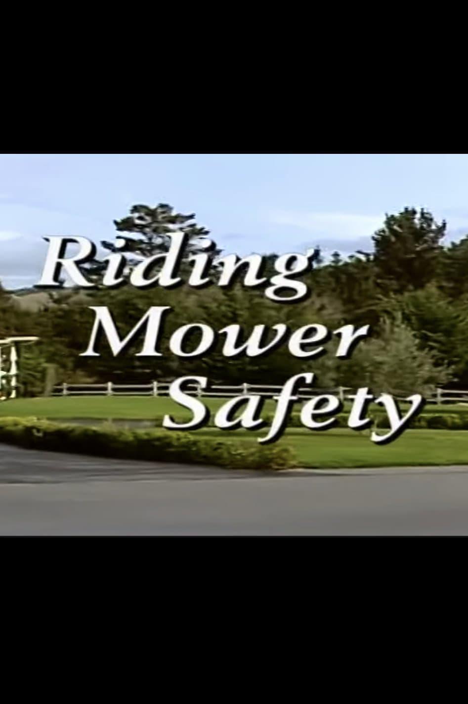 Riding Mower Safety poster