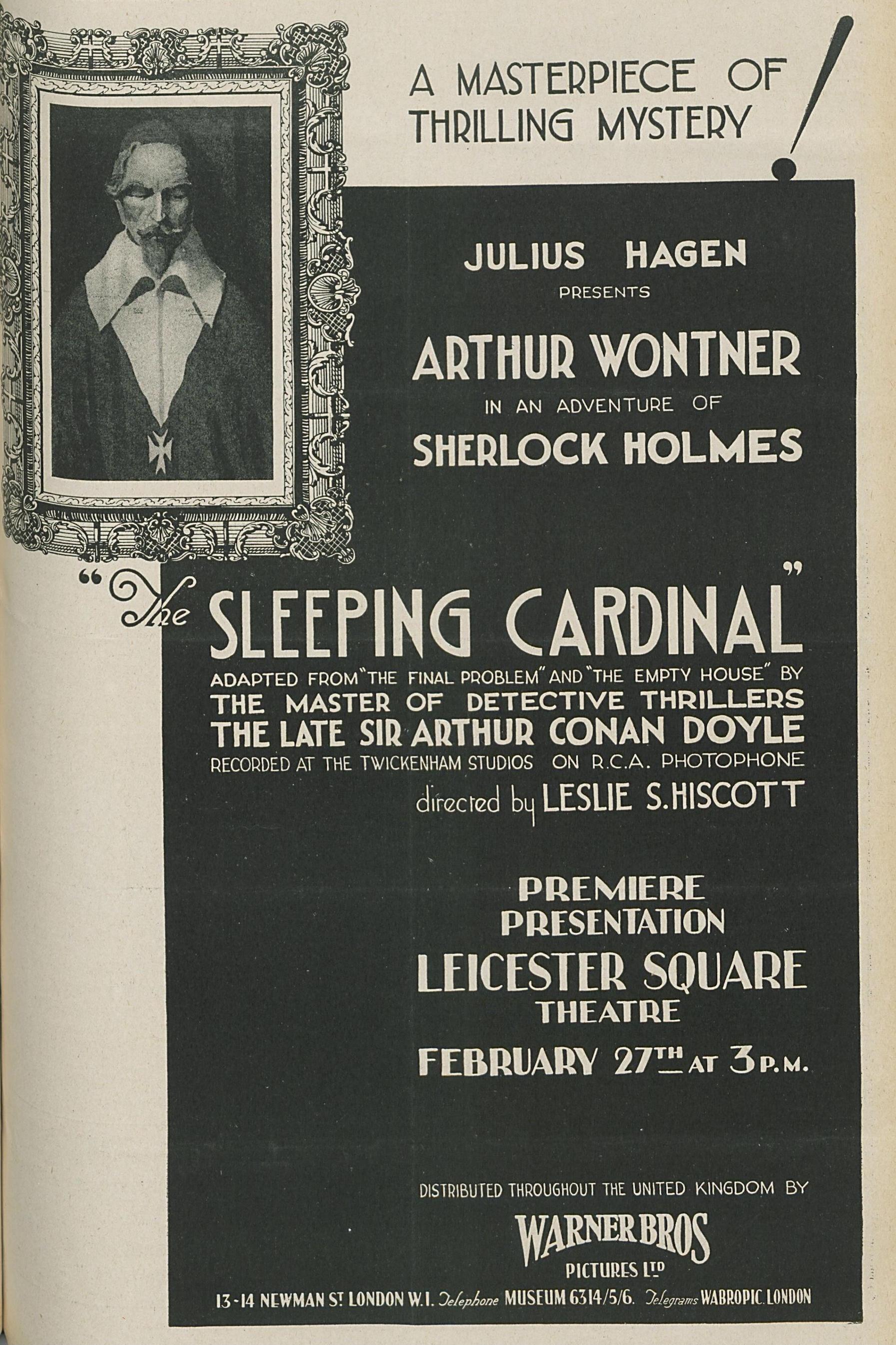 The Sleeping Cardinal poster