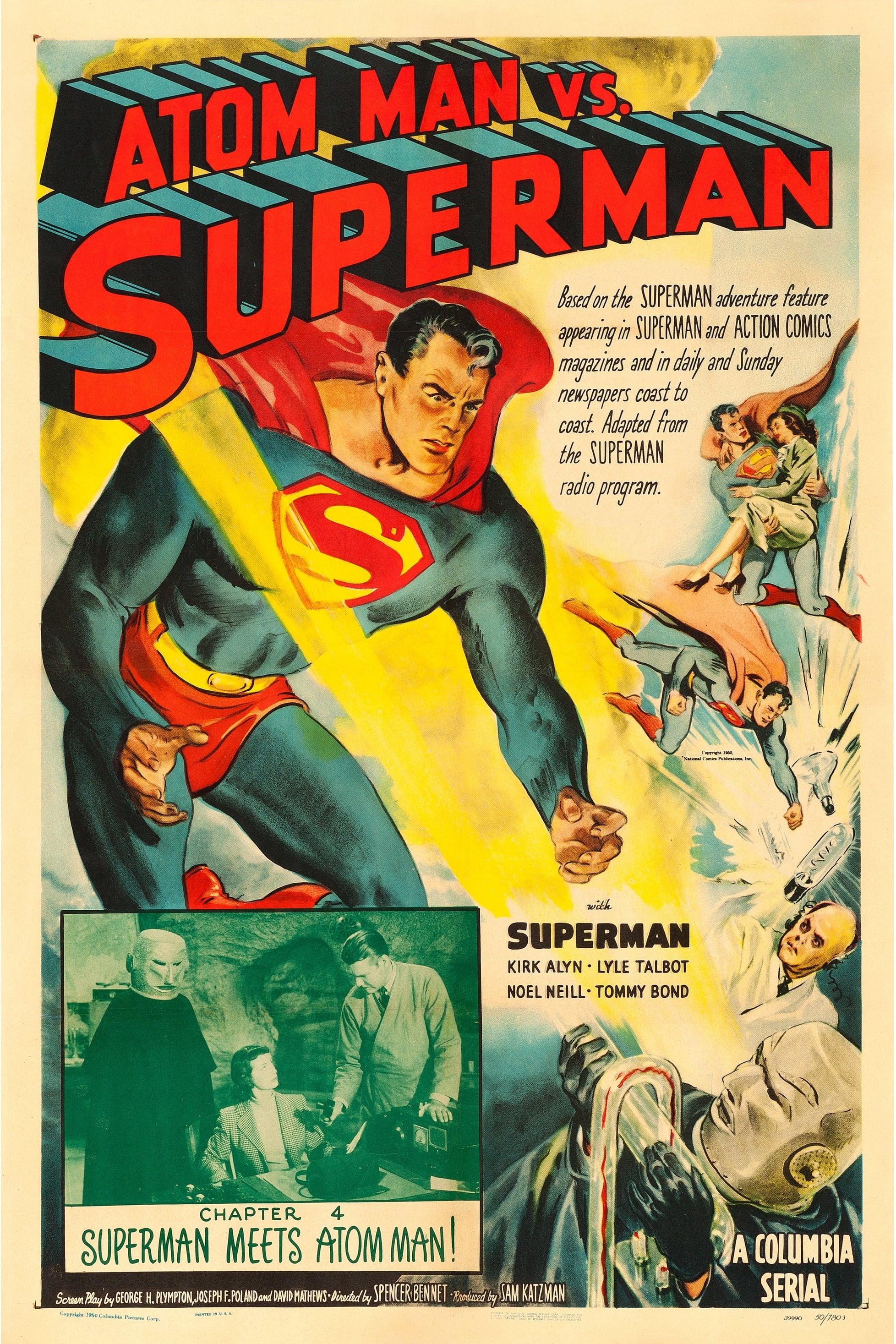 Atom Man vs Superman poster