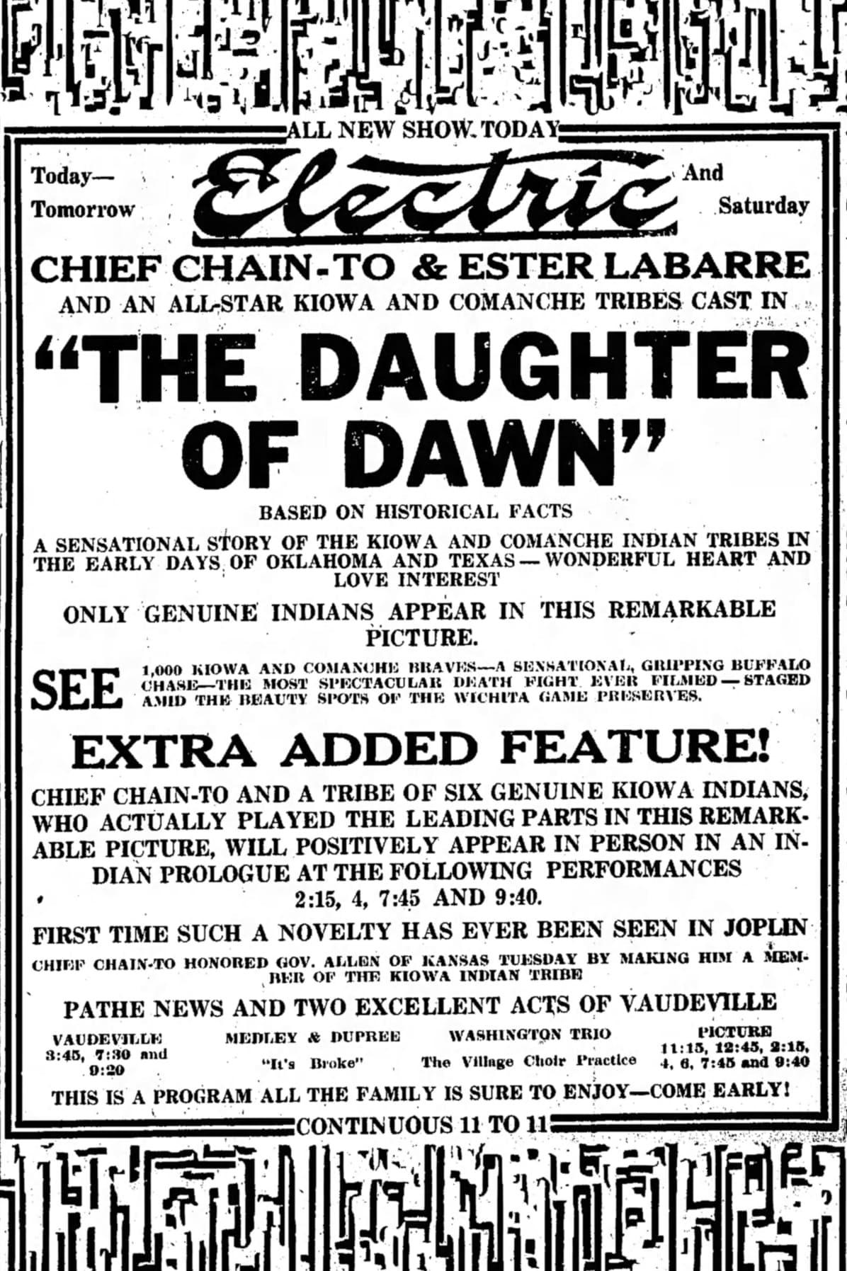The Daughter of Dawn poster