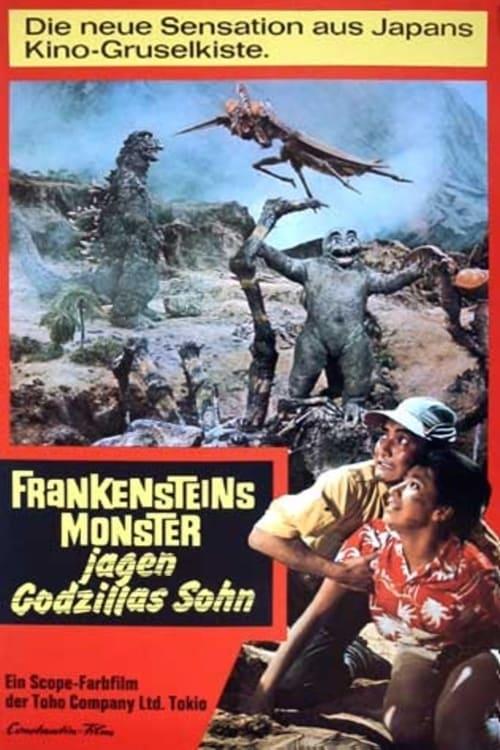 Frankensteins Monster jagen Godzillas Sohn poster