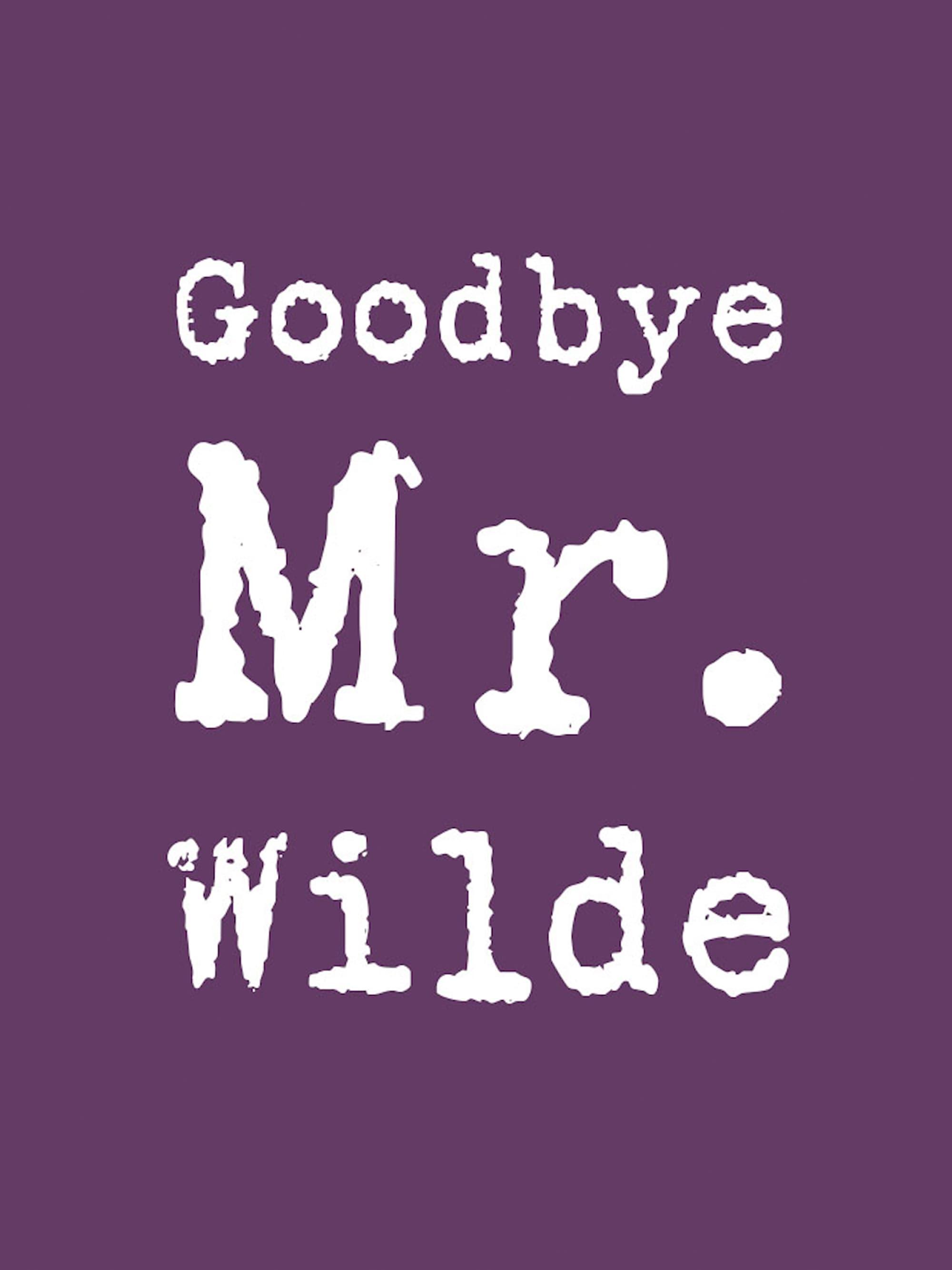 Goodbye Mr. Wilde poster